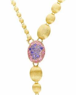 "Reverse" Gold, Sapphire, Tsavorite, Amethyst, Green Labradorite And Rock Crystal Convertible Y Necklace (LARGE) -Nanis Sales 1017