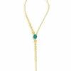 "Reverse" Gold, Sapphire, Tsavorite, Amethyst, Green Labradorite And Rock Crystal Convertible Y Necklace (LARGE) -Nanis Sales 1018