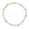"Azure" Gold And Aquamarine 3 In 1 Necklace