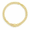 "Ivy" Hand- Engraved Gold Boules And Diamonds Convertible Statement Necklace (MEDIUM)