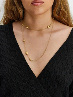 "Élite" Gold And Diamonds Chanel Necklace -Nanis Sales 1099