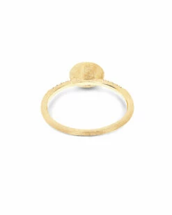 "Élite" Small Gold Boule And Diamonds Pavé Ring -Nanis Sales 1145