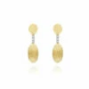 "Élite" Gold And Diamonds Handmade Minimal Earrings -Nanis Sales 1149