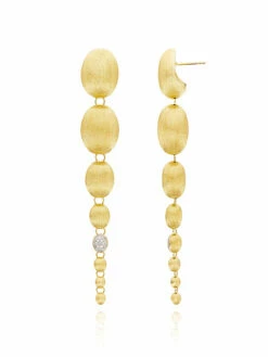 IVY "Nuvole" Gold And Diamonds Degradé Boules Chunky Earrings -Nanis Sales 1160