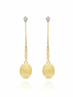 "CANDLE" Gold And Diamonds Earrings