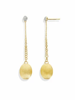 "CANDLE" Gold And Diamonds Earrings -Nanis Sales 1166