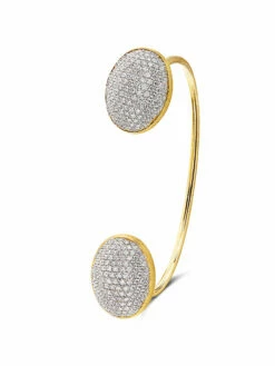 "Bubble" Gold And Diamonds Bangle (LARGE) 8 "Bubble" Gold And Diamonds Bangle (LARGE) -Nanis Sales 1216