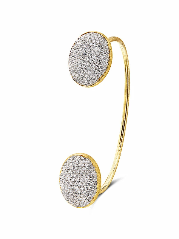 "Bubble" Gold And Diamonds Bangle (LARGE) 5 "Bubble" Gold And Diamonds Bangle (LARGE) - Image 3