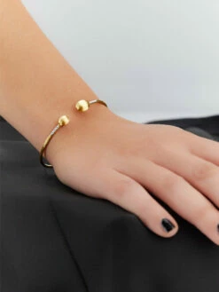 "Élite" Gold And Diamonds Handmade Bangle -Nanis Sales 1224