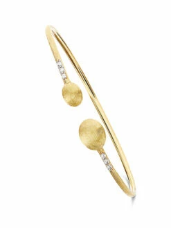 "Élite" Gold And Diamonds Handmade Bangle