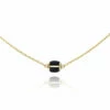"Mystery Black" Gold And Black Onyx Choker -Nanis Sales 1229