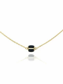 "Mystery Black" Gold And Black Onyx Choker