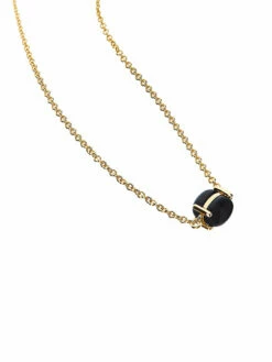 "Mystery Black" Gold And Black Onyx Choker -Nanis Sales 1230