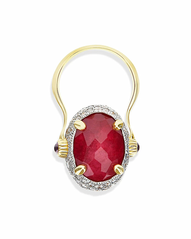 "Reverse" Gold, Diamonds, Rubies And Rock Crystal Double-face Ring (LARGE) 5 "Reverse" Gold, Diamonds, Rubies And Rock Crystal Double-face Ring (LARGE) - Image 3