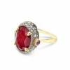 "Reverse" Gold, Diamonds, Rubies And Rock Crystal Double-face Ring (LARGE) -Nanis Sales 1271