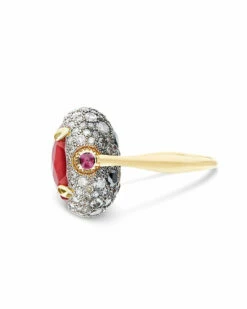 "Reverse" Gold, Diamonds, Rubies And Rock Crystal Double-face Ring (LARGE) 13 "Reverse" Gold, Diamonds, Rubies And Rock Crystal Double-face Ring (LARGE) -Nanis Sales 1272