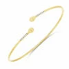 "Élite" Gold And Diamonds Handmade Light Bangle