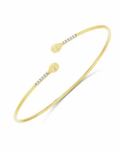 "Élite" Gold And Diamonds Handmade Light Bangle