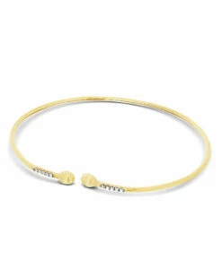 "Élite" Gold And Diamonds Handmade Light Bangle -Nanis Sales 1311