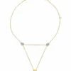 "Luce" 3 In 1 Gold And Diamonds Convertible Necklace (LARGE) -Nanis Sales 1327