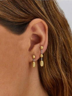 "Élite" Gold And Diamonds Handmade Earrings -Nanis Sales 1346