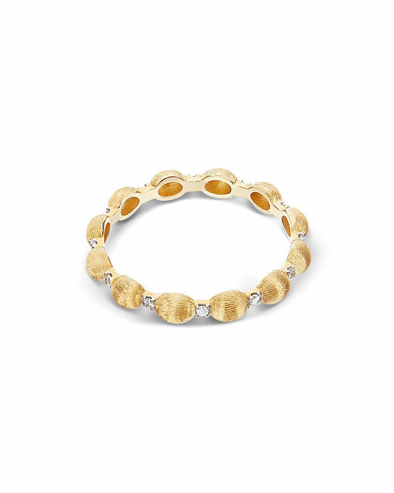 "Élite" Diamonds Accents And Tiny Hand-Engraved Gold Boules Ring 5 "Élite" Diamonds Accents And Tiny Hand-Engraved Gold Boules Ring - Image 3