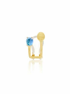 "Trilly" Gold And London Blue Topaz Earcuff