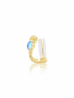 "Trilly" Gold And London Blue Topaz Earcuff -Nanis Sales 1457