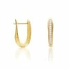 Libera Small Gold Square Hoop Earrings With Diamonds -Nanis Sales 1600