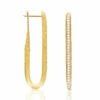 Libera Big Gold Square Hoop Earrings With Diamonds