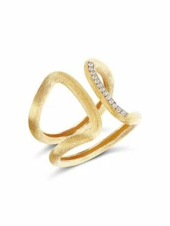 "Libera" Gold And Diamonds Design Band Ring -Nanis Sales 1631