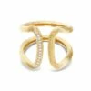 "Libera" Gold And Diamonds Design Band Ring -Nanis Sales 1632