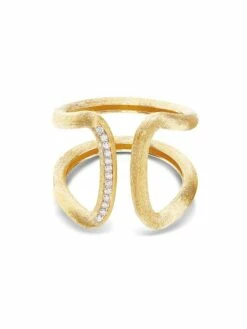 "Libera" Gold And Diamonds Design Band Ring