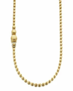 "Ivy" Hand- Engraved Gold Boules And Diamonds Convertible Statement Necklace (LARGE) -Nanis Sales 171