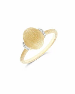 "Élite" Gold Boule And Diamonds Accents Ring