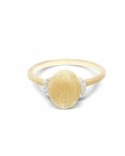 "Élite" Gold Boule And Diamonds Accents Ring -Nanis Sales 186