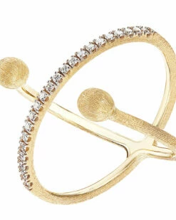 "Élite" Gold And Diamonds Criss Cross Ring -Nanis Sales 192