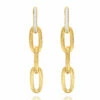 "Libera Soul" Gold And Diamonds Chain Earrings