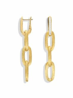 "Libera Soul" Gold And Diamonds Chain Earrings -Nanis Sales 2061