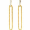 "Libera Soul" Gold And Diamonds Drop Long Earrings -Nanis Sales 2064