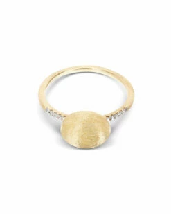 "Élite" Diamonds And Hand-Engraved Gold Boule Ring -Nanis Sales 210