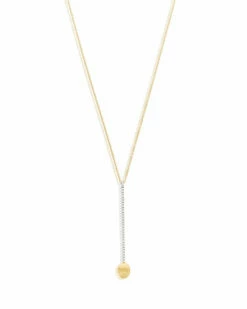 "Élite" Gold And Diamonds Bar Elegant Pendant