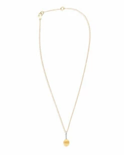 "Élite" Gold Drop And Diamonds Bar Necklace -Nanis Sales 242