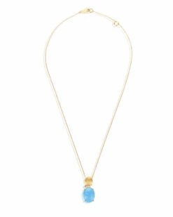 "Ipanema " Gold, Aquamarine And Diamonds Pendant -Nanis Sales 278