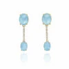 "Ipanema" Gold, Aquamarine And Diamonds Bars Earrings 1 "Ipanema" Gold, Aquamarine And Diamonds Bars Earrings -Nanis Sales 285
