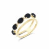 "Mystery Black" Gold, Diamonds And Black Onyx Double-band Ring