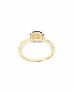 "Mystery Black" Gold, Diamonds And Black Onyx Medium Ring -Nanis Sales 338
