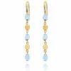 "Azure" Gold And Aquamarine Drop Earrings