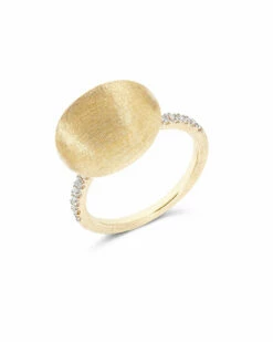 "Élite" Gold Boule And Diamonds Ring