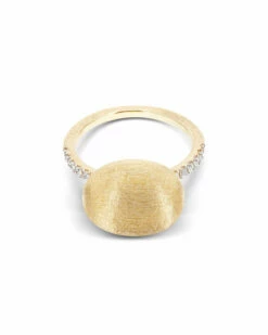 "Élite" Gold Boule And Diamonds Ring -Nanis Sales 454